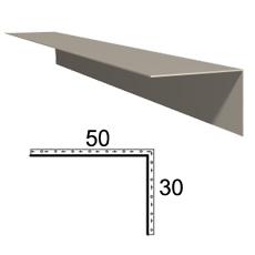 Rohová lišta z poplastovaného plechu Viplanyl 30x50 mm
