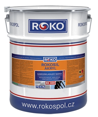 Barva samozákladující Rokosil akryl 3v1 RK 300šedá stř. 3 l ROKOSPOL