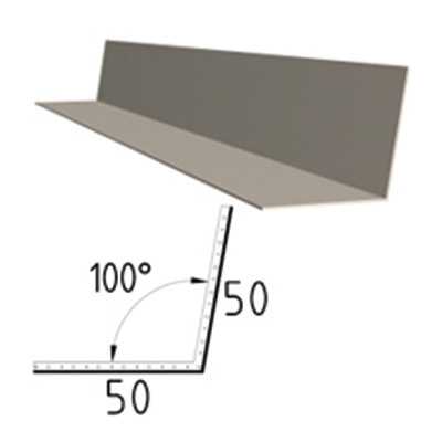 Koutová lišta z poplastovaného plechu Viplanyl 50x50 mm