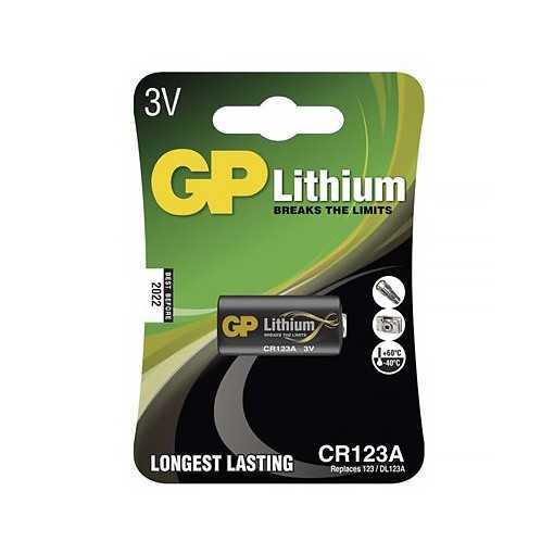 Baterie GP Lithium Cell CR123A 1 500 mAh EMOS