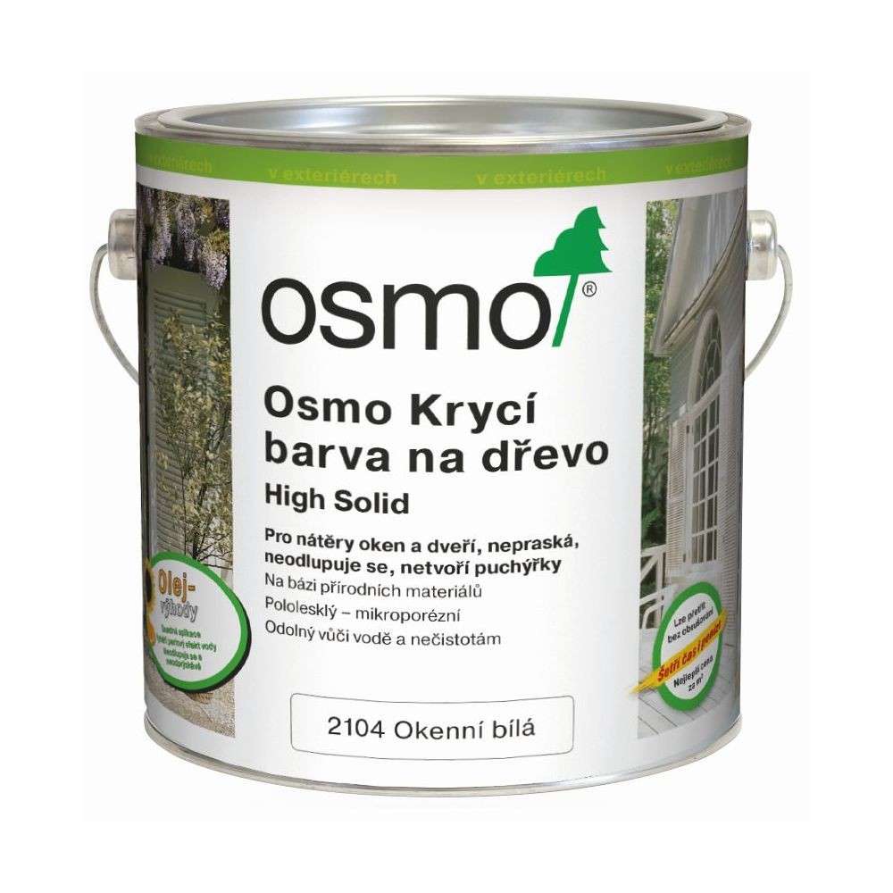 Barva krycí na dřevo Osmo 2104 bílá na okna 2