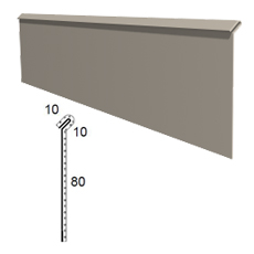Stěnová lišta vyhnutá z poplastovaného plechu Viplanyl r.š. 100 mm D PLAST
