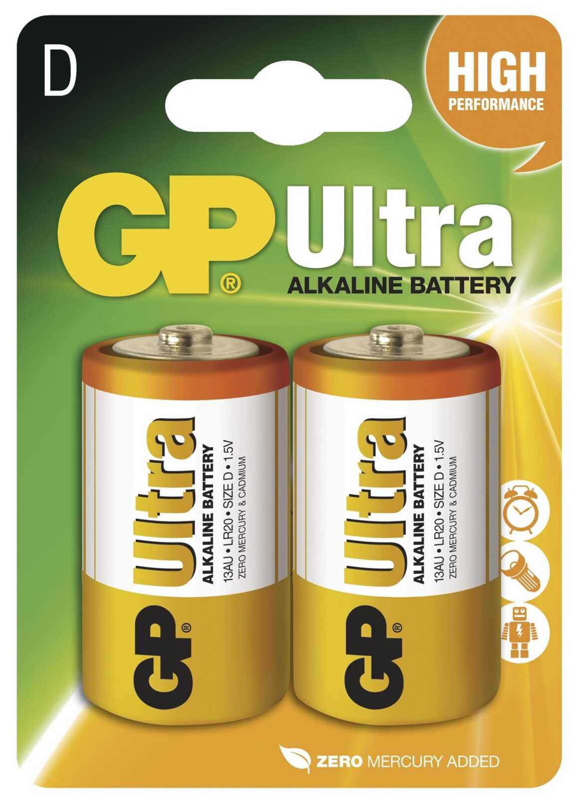 Baterie GP Ultra Alkaline D EMOS