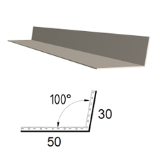Koutová lišta z poplastovaného plechu Viplanyl 30×50 mm