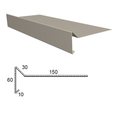 Závětrná lišta z poplastovaného plechu Viplanyl r.š. 250 mm D PLAST