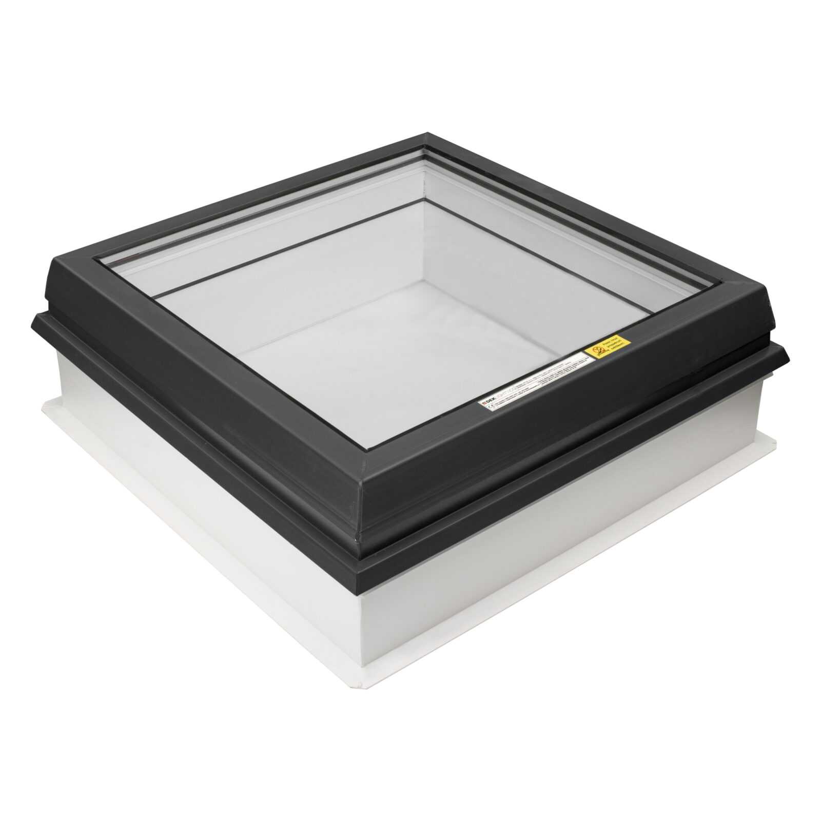 Světlík plochý fixní DEKLIGHT ACG/RAL 7016 FIX sklo manžeta 15 cm 70×70 cm DEK