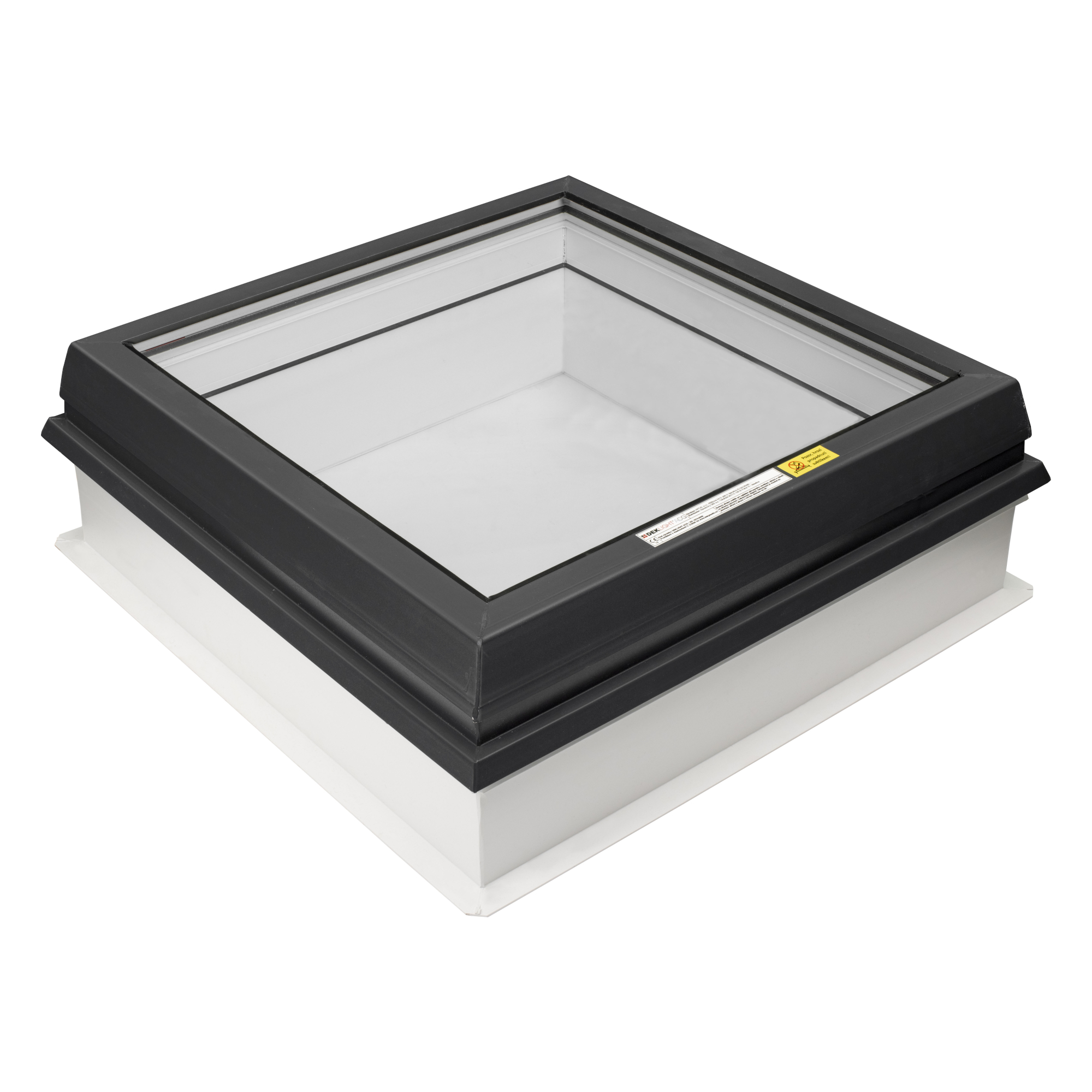 Světlík plochý fixní DEKLIGHT ACG/RAL 7016 FIX sklo manžeta 15 cm 80×130 cm DEK