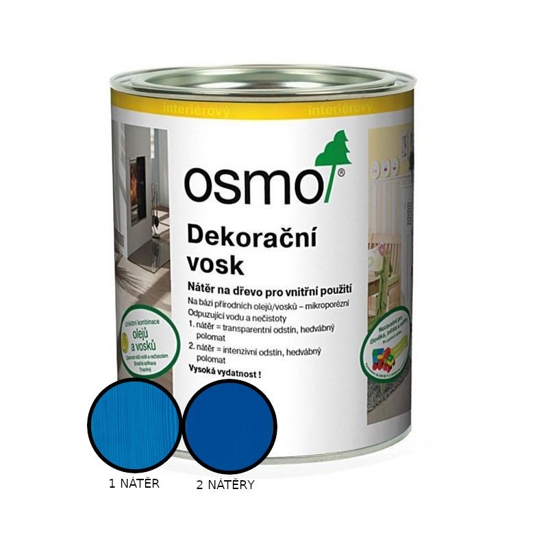 Vosk dekorační Osmo 3125 intenzivní modrý RAL 6010 0