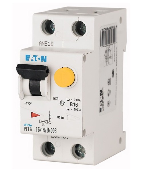 Chránič proudový s jištěním Eaton PFL6-16/1N/B/003 Eaton