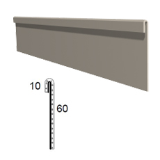 Stěnová lišta rovná z poplastovaného plechu Viplanyl r.š. 70 mm D PLAST