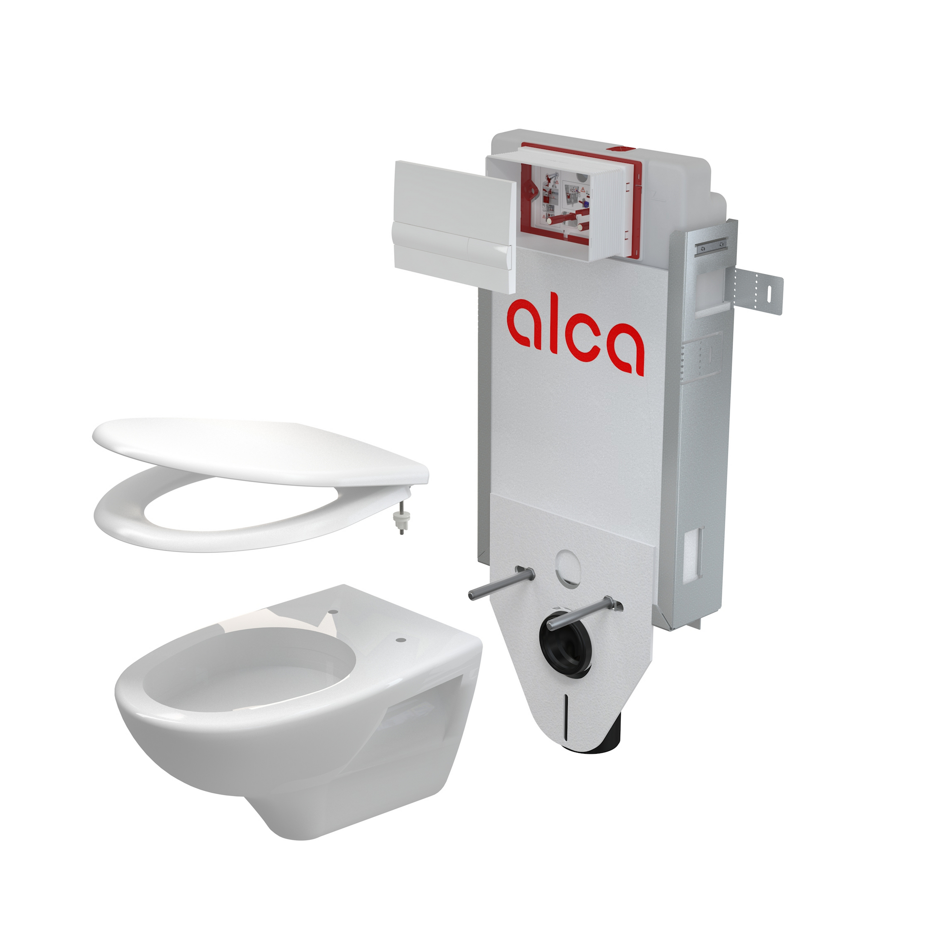 Set 5v1 pro závěsné WC Alca Renovmodul AM115/1000 WC Rimflow ALCA PLAST