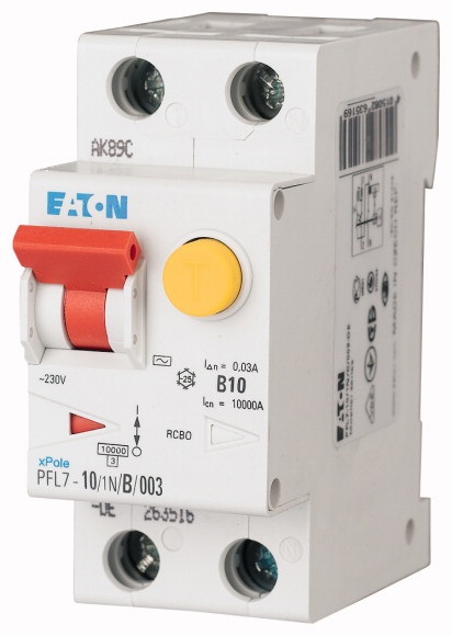 Chránič proudový s jištěním Eaton PFL7-10/1N/B/003 Eaton