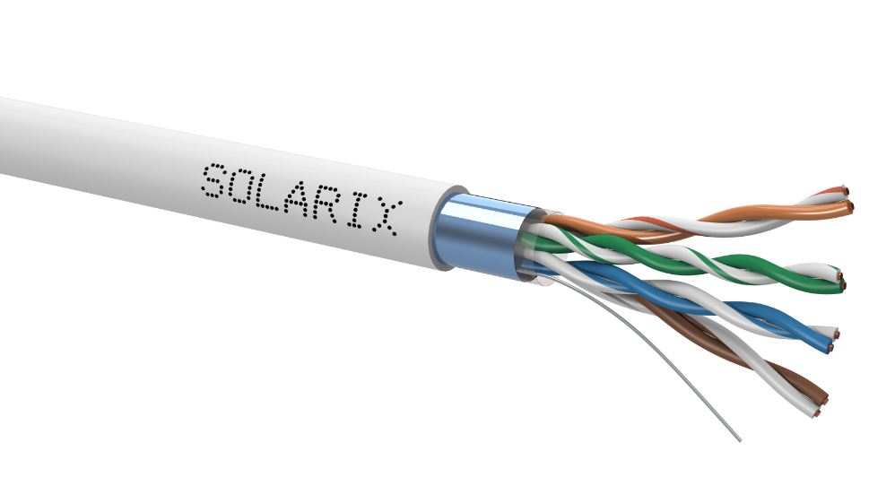 Kabel instalační licna Solarix CAT5e FTP stíněný PVC 305 m