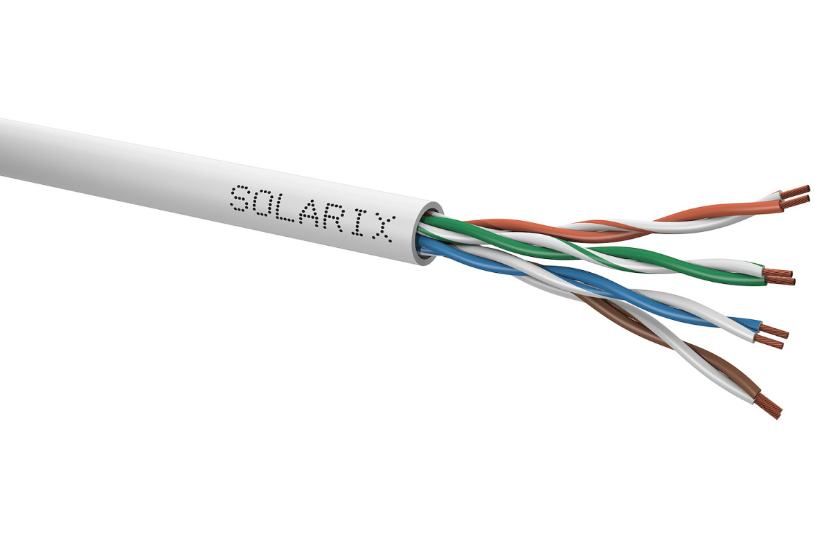 Kabel instalační licna Solarix CAT5e UTP nestíněný PVC 305 m