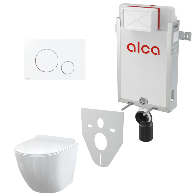 Set 5v1 pro závěsné WC Alca Renovmodul AM115/1000 WC Solid ALCADRAIN