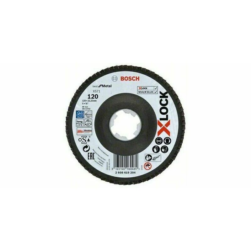 Kotouč lamel. Bosch X571 Best for Metal X-LOCK FD 125 mm 120 BOSCH