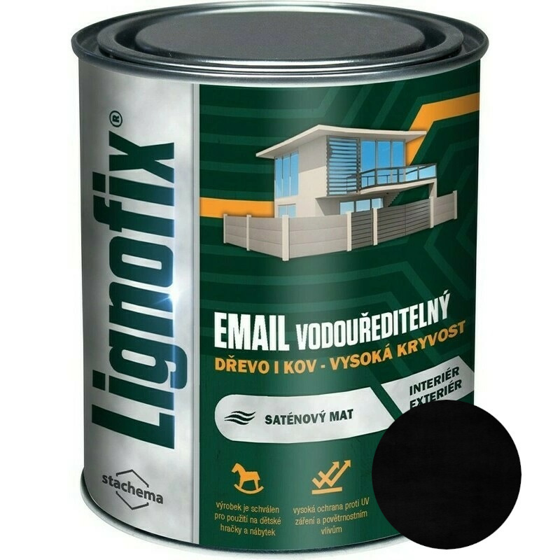 Barva vrchní Lignofix Email vodouředitelný černá
