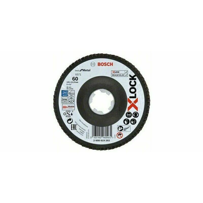 Kotouč lamel. Bosch X571 Best for Metal X-LOCK FD 125 mm 60 BOSCH