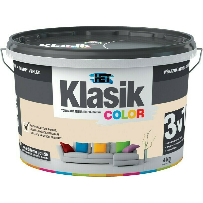 Malba interiérová HET Klasik Color béžový kávový