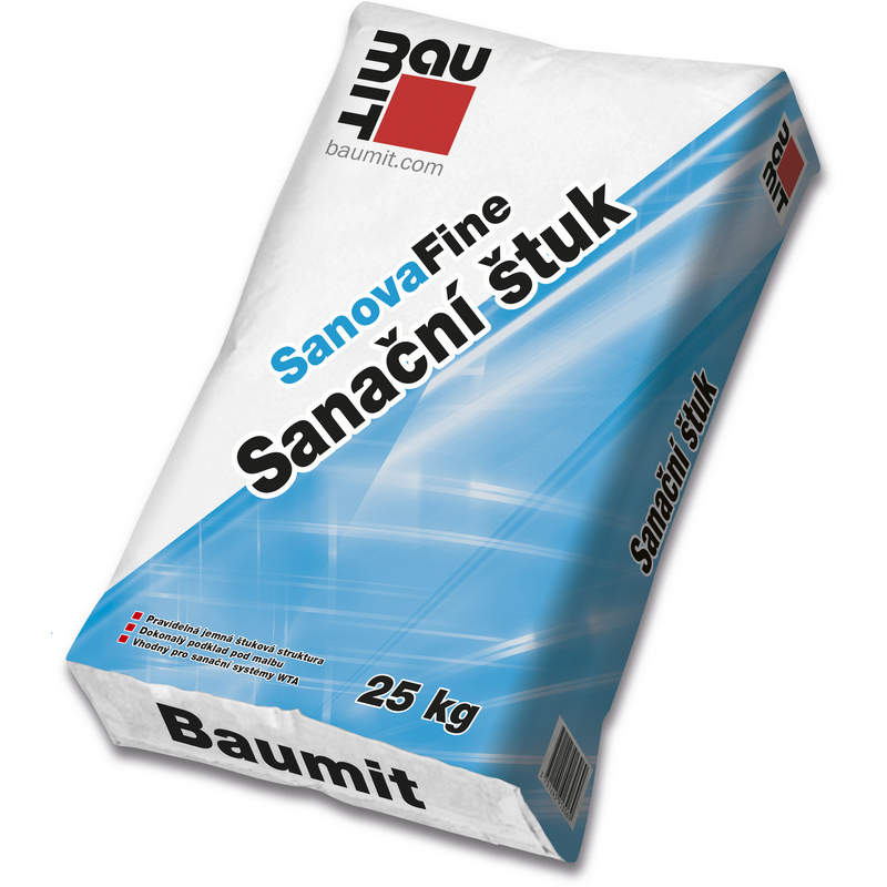 Omítka sanační štuková Baumit SanovaFine 0