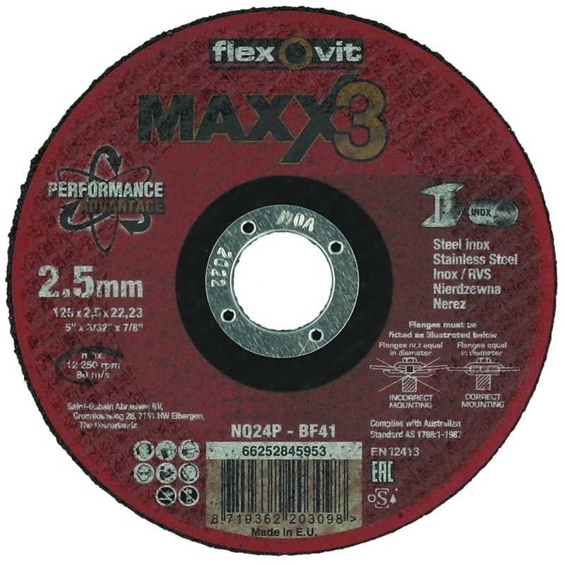 Kotouč řezný Flexovit Maxx3 NQ24P-T41 125×22