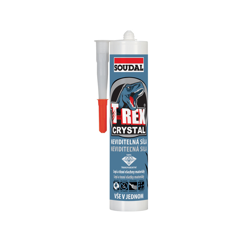 Lepidlo montážní Soudal T-REX CRYSTAL 290 ml Soudal