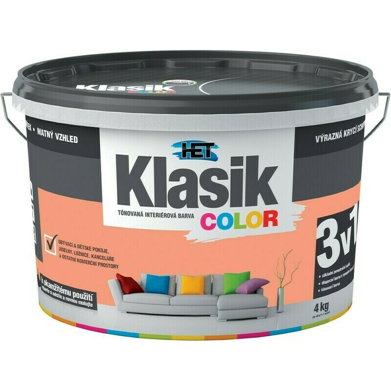 Malba interiérová HET Klasik Color lososový
