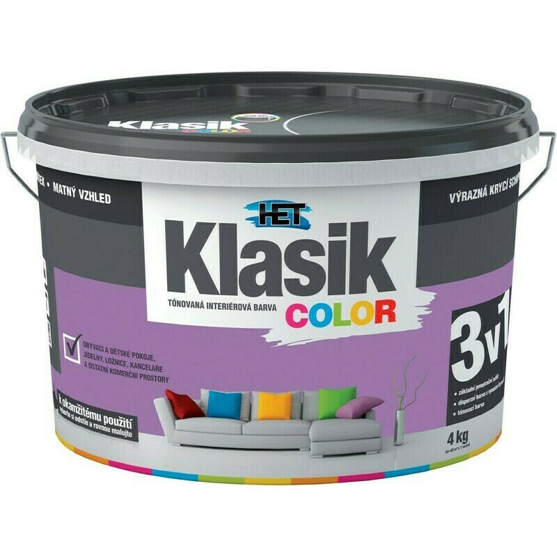 Malba interiérová HET Klasik Color fialový šeříkový