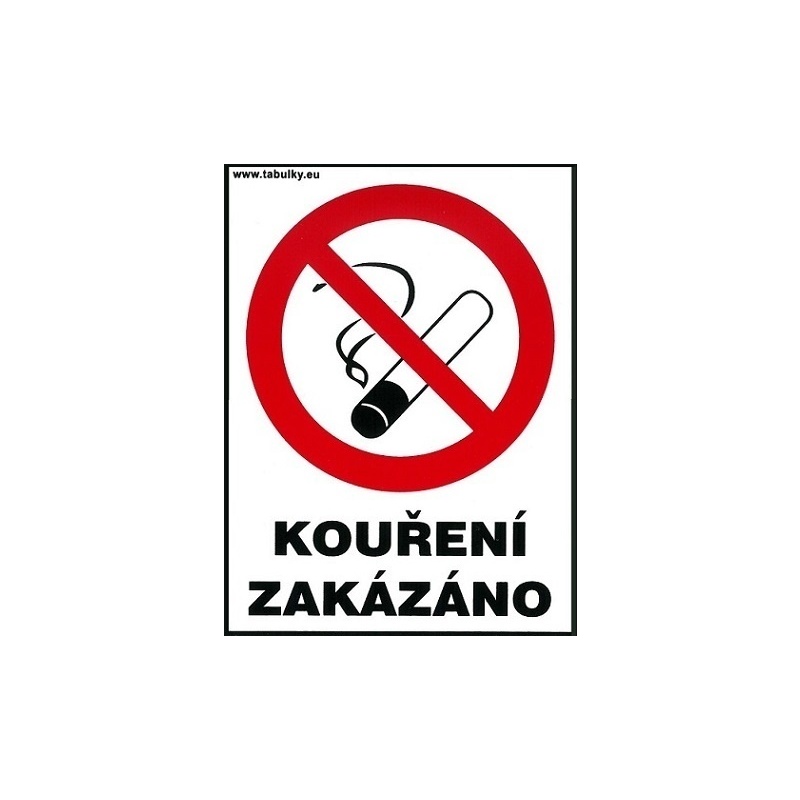 Samolepka Kouření zakázáno 120×160 mm