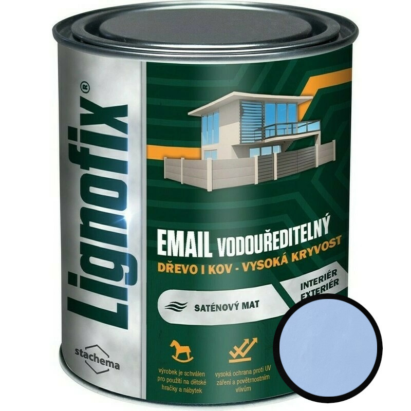 Barva vrchní Lignofix Email vodouředitelný šedá