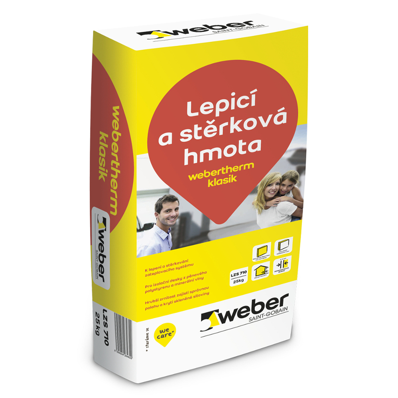 Hmota lepicí a stěrková Webertherm klasik 25 kg WEBER