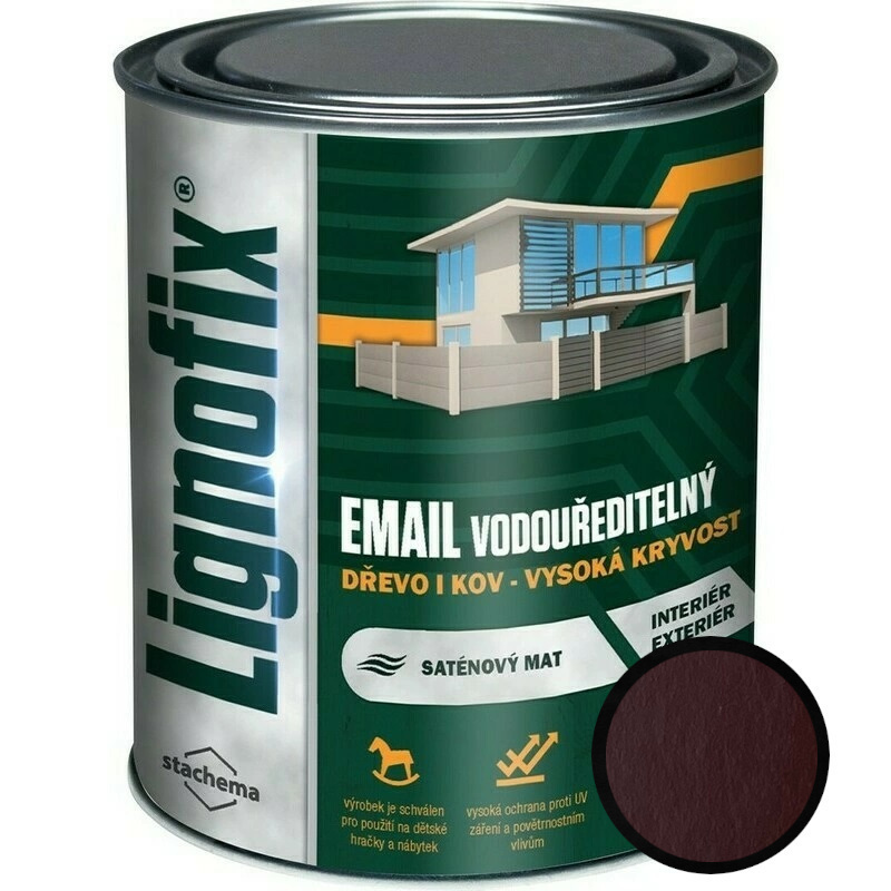 Barva vrchní Lignofix Email vodouředitelný čokoládová