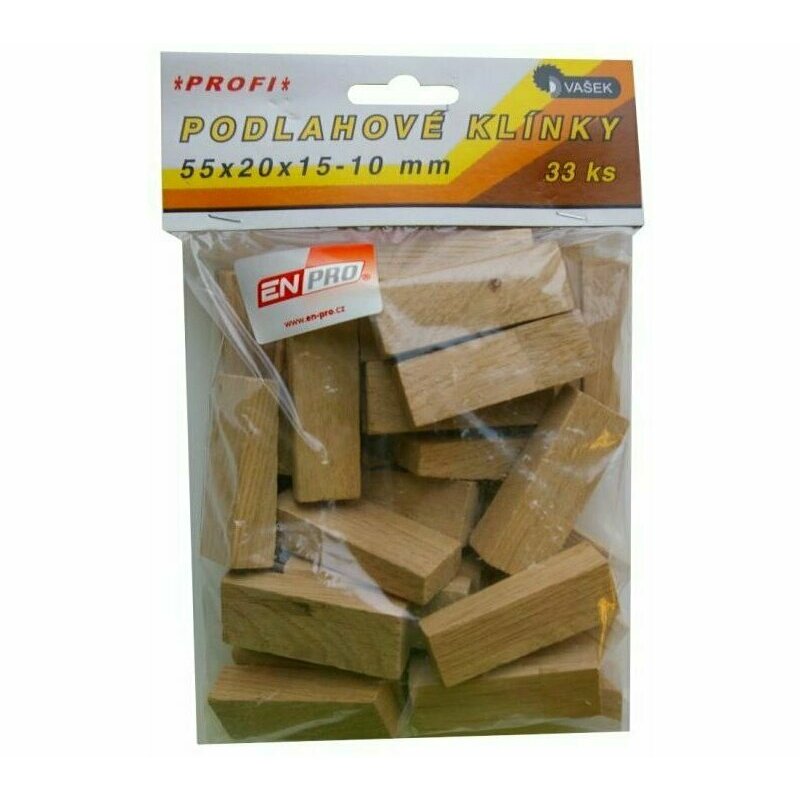 Klínky podlahové dřevěné ENPRO 55×20×10–15 mm 33 ks ENPRO