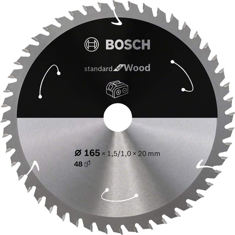 Kotouč pilový Bosch Standard for Wood AKU 165×20×1