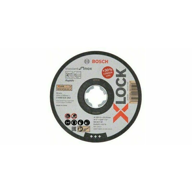 Kotouč řezný Bosch Standard for Inox X-LOCK 125×1 mm BOSCH