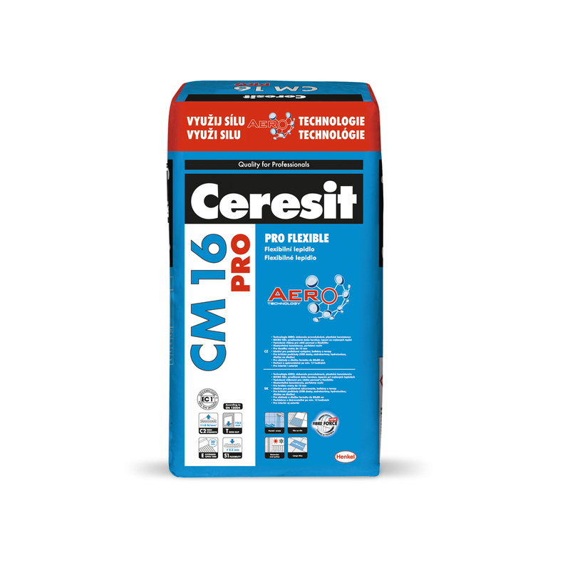 Lepidlo cementové C2TE S1 Ceresit CM 16 PRO Flexible 25 kg HENKEL ČR spol. s.r.o