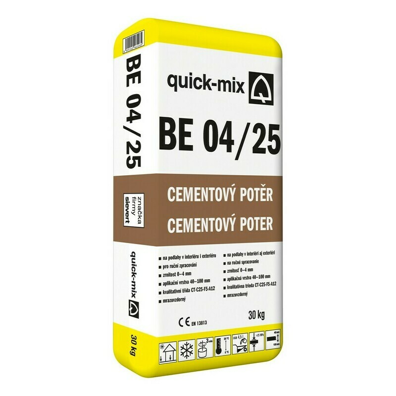 Potěr cementový Sakret/Quick-mix BE 04/25 30 kg Quick-mix