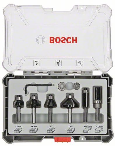 Sada zaoblovacích fréz Bosch Trim&Edging 6 ks BOSCH