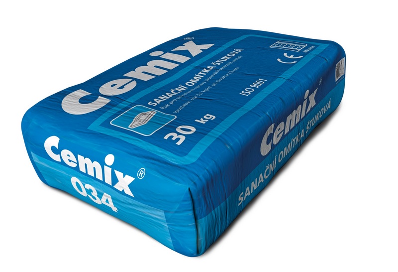 Omítka sanační štuková Cemix 034 30 kg CEMIX