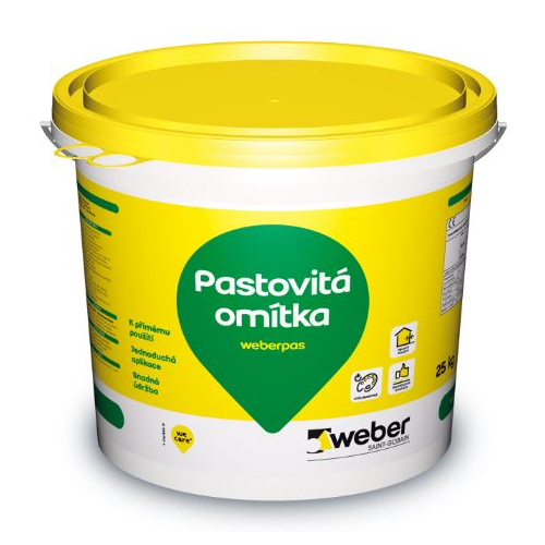 Omítka pastovitá weberpas akrylát zrnitá 3 mm ZL2E 25 kg Weber