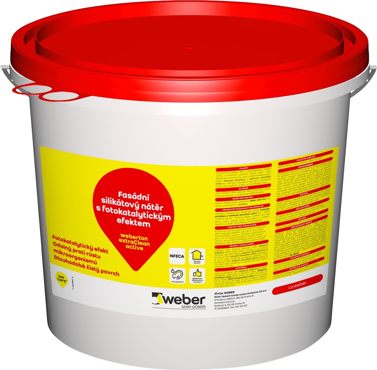 Barva fasádní weberton extraClean active OK2B 25 kg weber