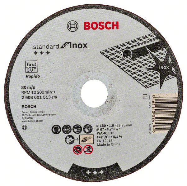 Kotouč řezný Bosch Standard for Inox 150×1