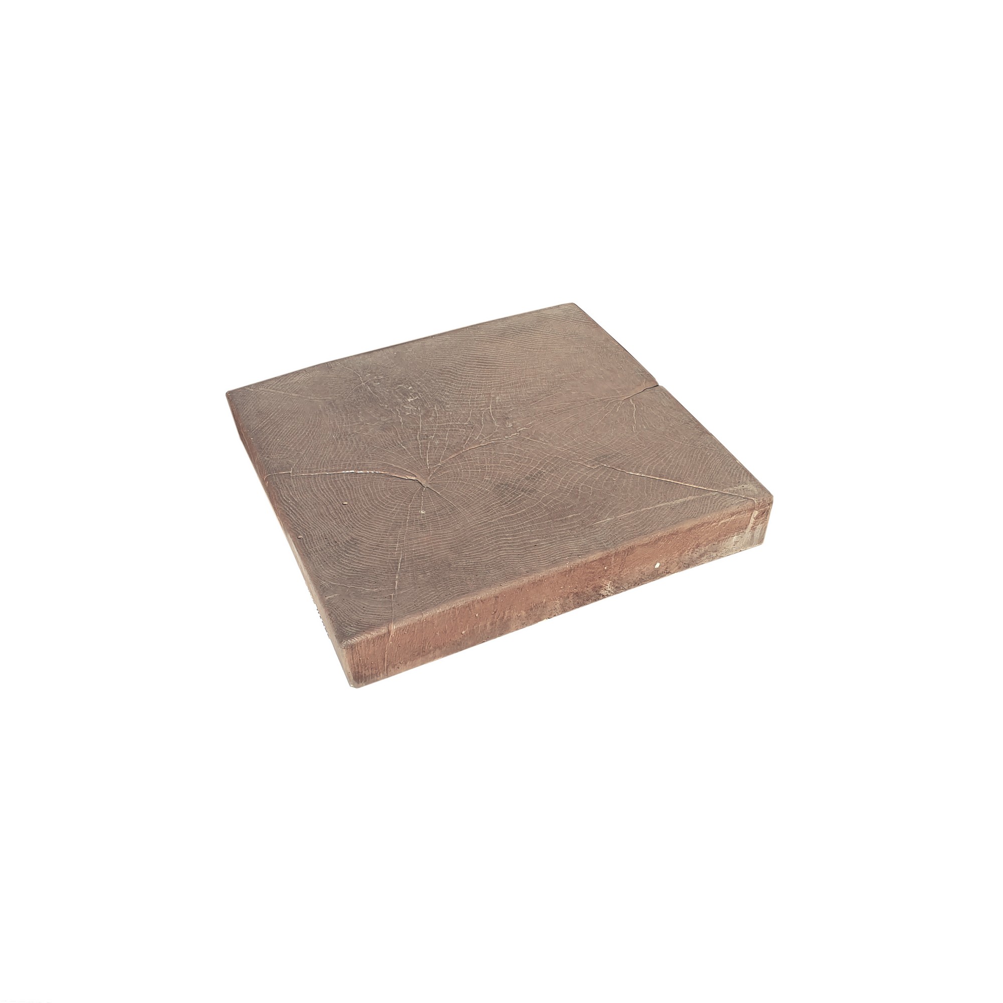 Dlažba betonová Presbeton BARK 12 reliéfní pařez hnědá 400×400×60 mm PRESBETON
