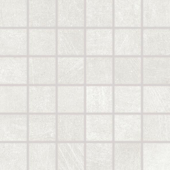 Mozaika Rako Rebel 5×5 cm (set 30×30 cm) bílošedá DDM06740 RAKO