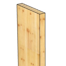 Plotovka rovná dřevěná 18x140x1800mm