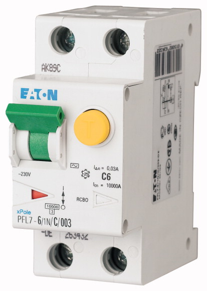 Chránič proudový s jištěním Eaton PFL7-6/1N/C/003-A Eaton