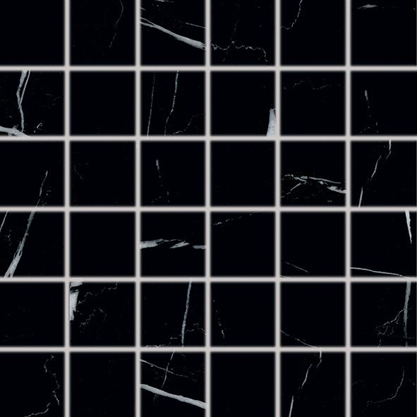 Mozaika Rako Flash 5×5 cm (set 30×30 cm) černá DDM06833 RAKO