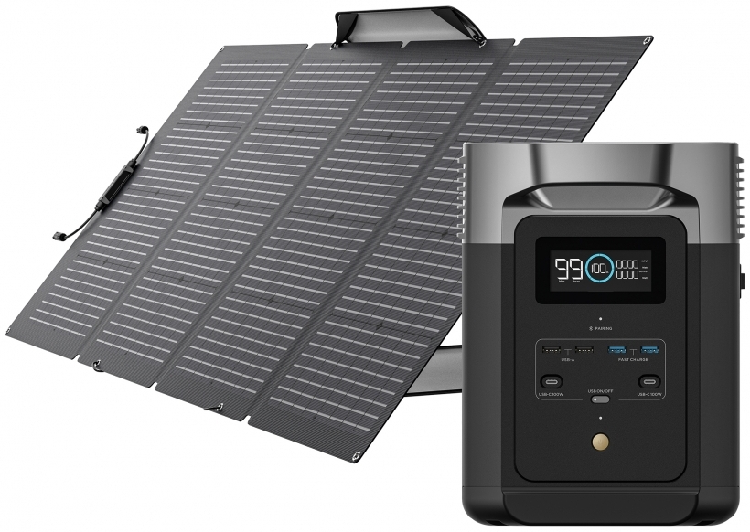 Elektrocentrála AKU EcoFlow Delta 2 + solární panel 220 W EcoFlow