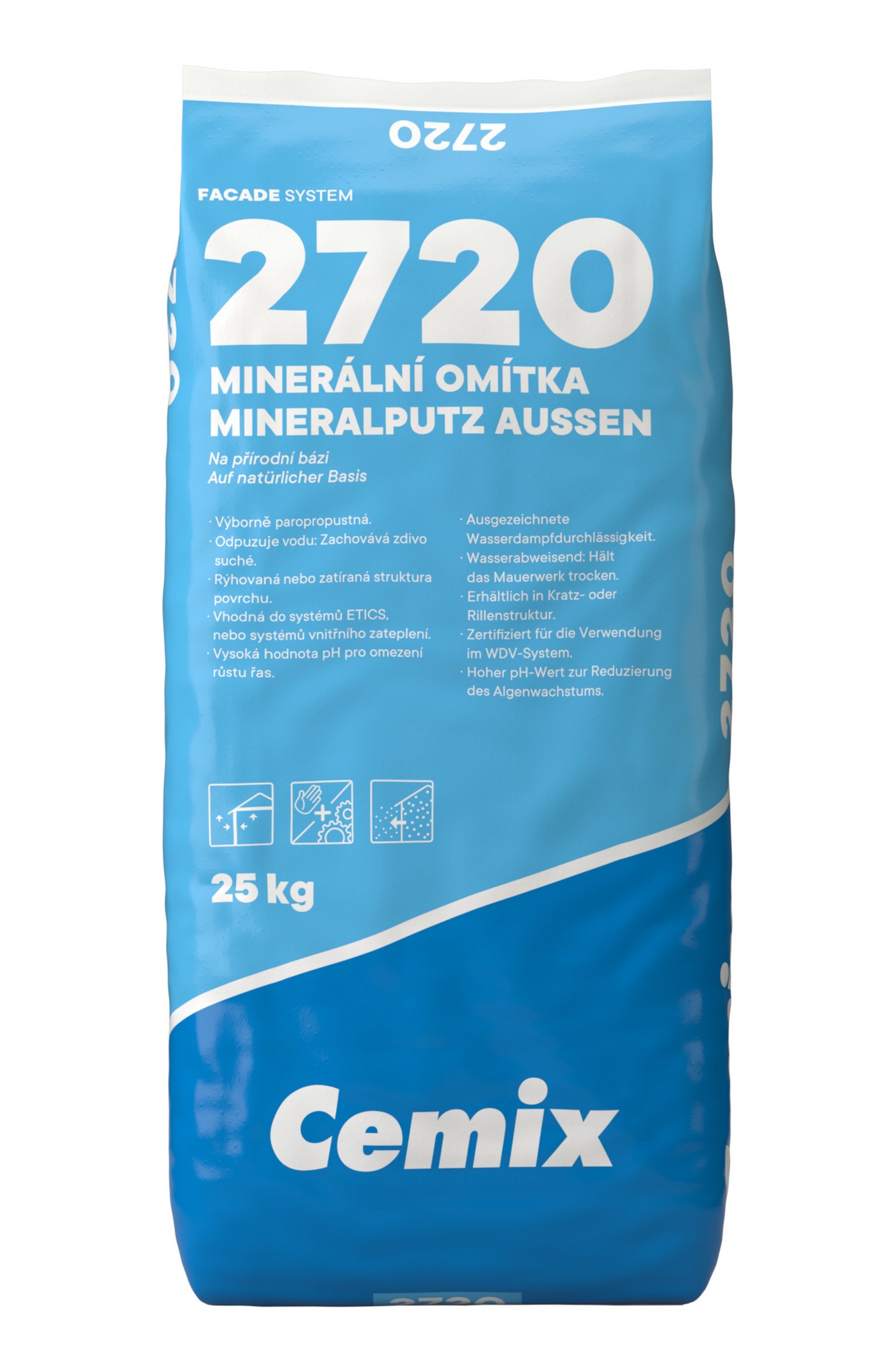 Omítka minerální Cemix 2720 Z 2 mm 25 kg CEMIX