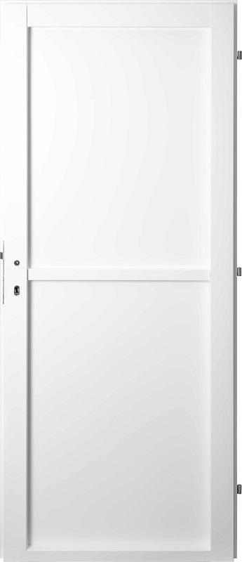 Dveře ocelové plné jednoplášťové pravé šířka 800 mm bílé Kooperativa